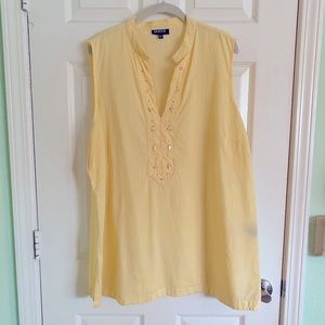 Unique Spectrum Yellow Sleeveless Top